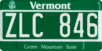 VT license plate ZLC846