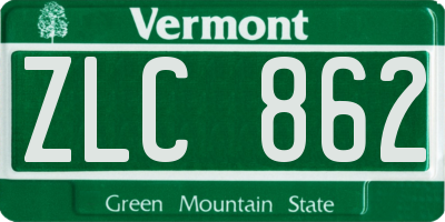 VT license plate ZLC862