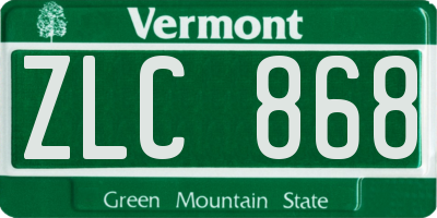 VT license plate ZLC868