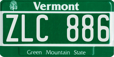 VT license plate ZLC886