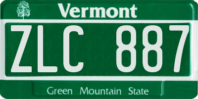VT license plate ZLC887