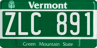 VT license plate ZLC891