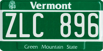 VT license plate ZLC896