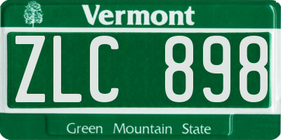 VT license plate ZLC898