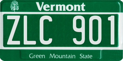VT license plate ZLC901