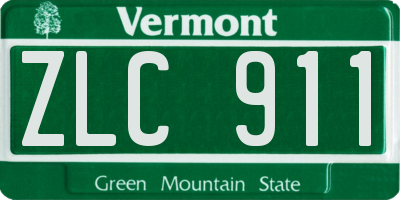 VT license plate ZLC911