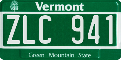VT license plate ZLC941
