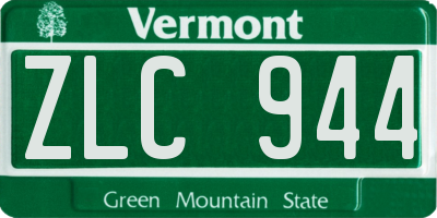 VT license plate ZLC944