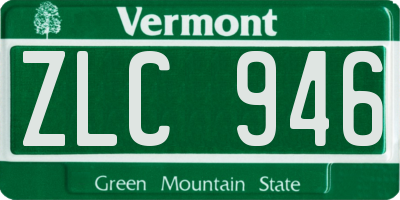 VT license plate ZLC946