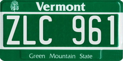 VT license plate ZLC961