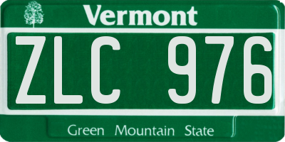 VT license plate ZLC976