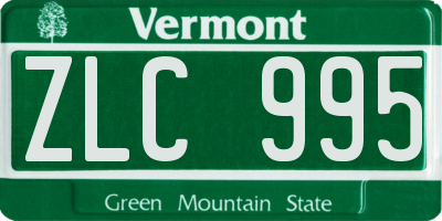 VT license plate ZLC995