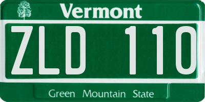 VT license plate ZLD110