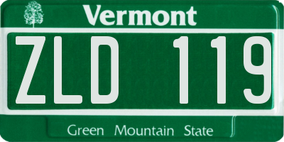 VT license plate ZLD119