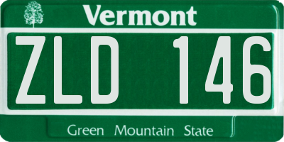 VT license plate ZLD146