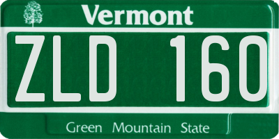 VT license plate ZLD160