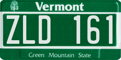 VT license plate ZLD161