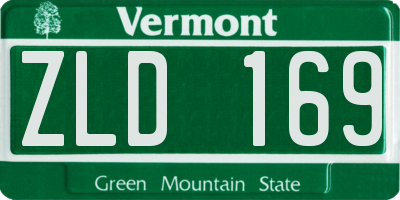 VT license plate ZLD169