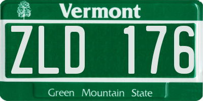 VT license plate ZLD176