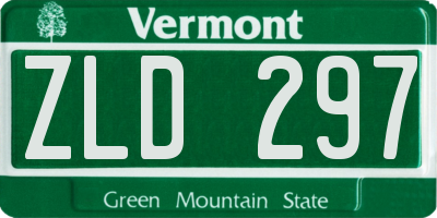 VT license plate ZLD297
