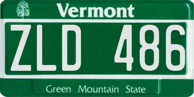 VT license plate ZLD486