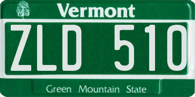 VT license plate ZLD510