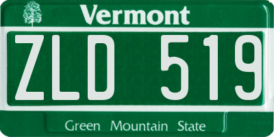 VT license plate ZLD519