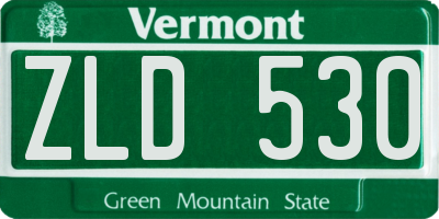 VT license plate ZLD530