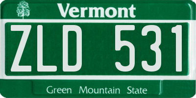 VT license plate ZLD531