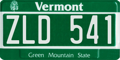VT license plate ZLD541