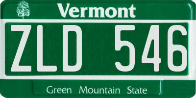VT license plate ZLD546