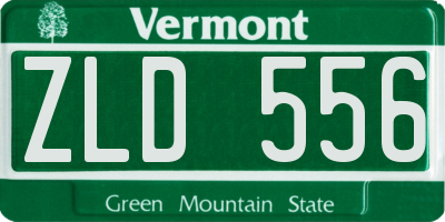 VT license plate ZLD556