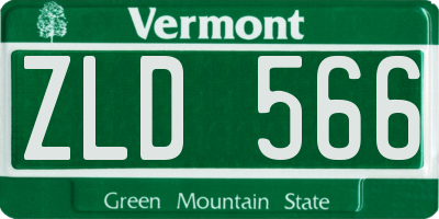 VT license plate ZLD566