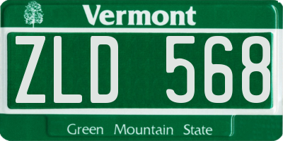 VT license plate ZLD568