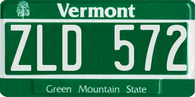 VT license plate ZLD572