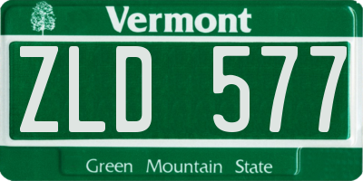 VT license plate ZLD577