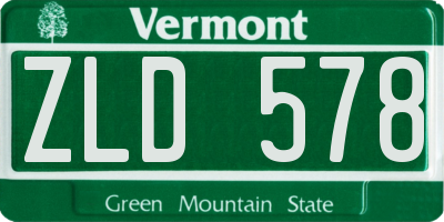 VT license plate ZLD578