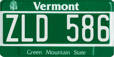 VT license plate ZLD586