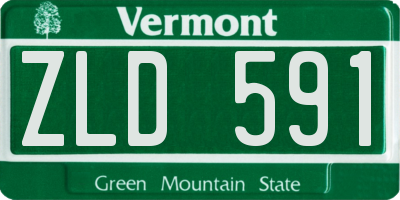 VT license plate ZLD591