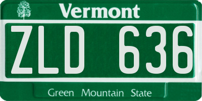 VT license plate ZLD636