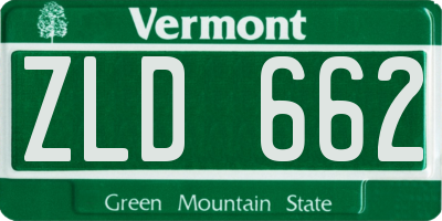 VT license plate ZLD662