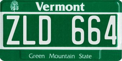 VT license plate ZLD664