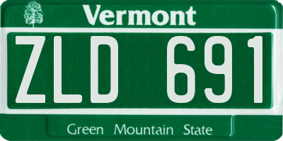 VT license plate ZLD691