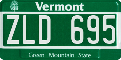 VT license plate ZLD695