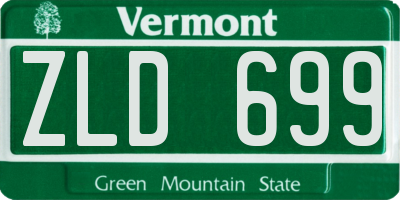 VT license plate ZLD699