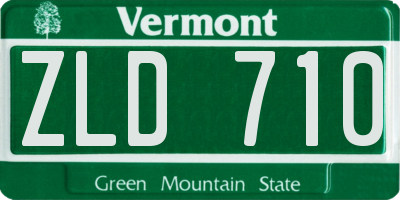 VT license plate ZLD710