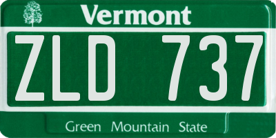 VT license plate ZLD737