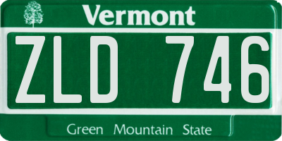 VT license plate ZLD746