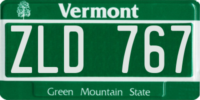 VT license plate ZLD767