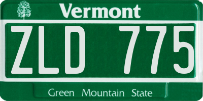 VT license plate ZLD775